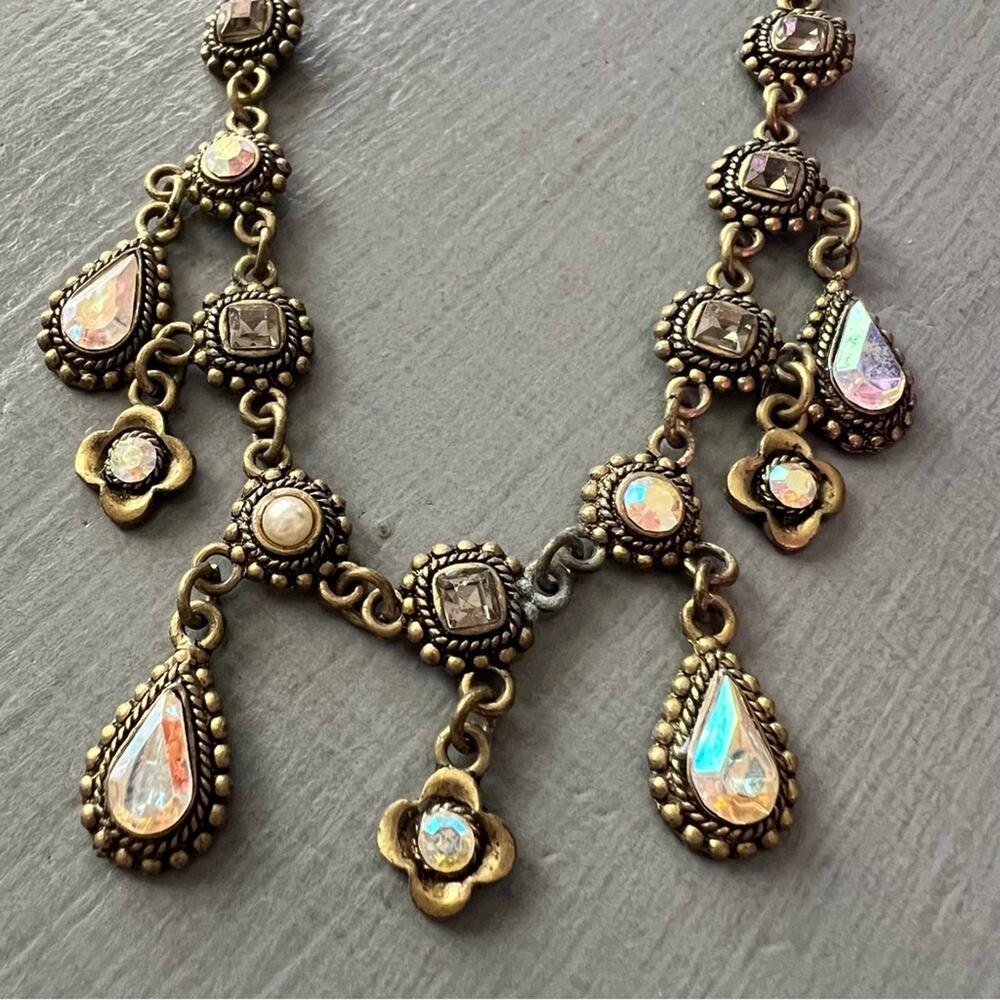 Antique Gold Statement Necklace - Picture 2 of 8
